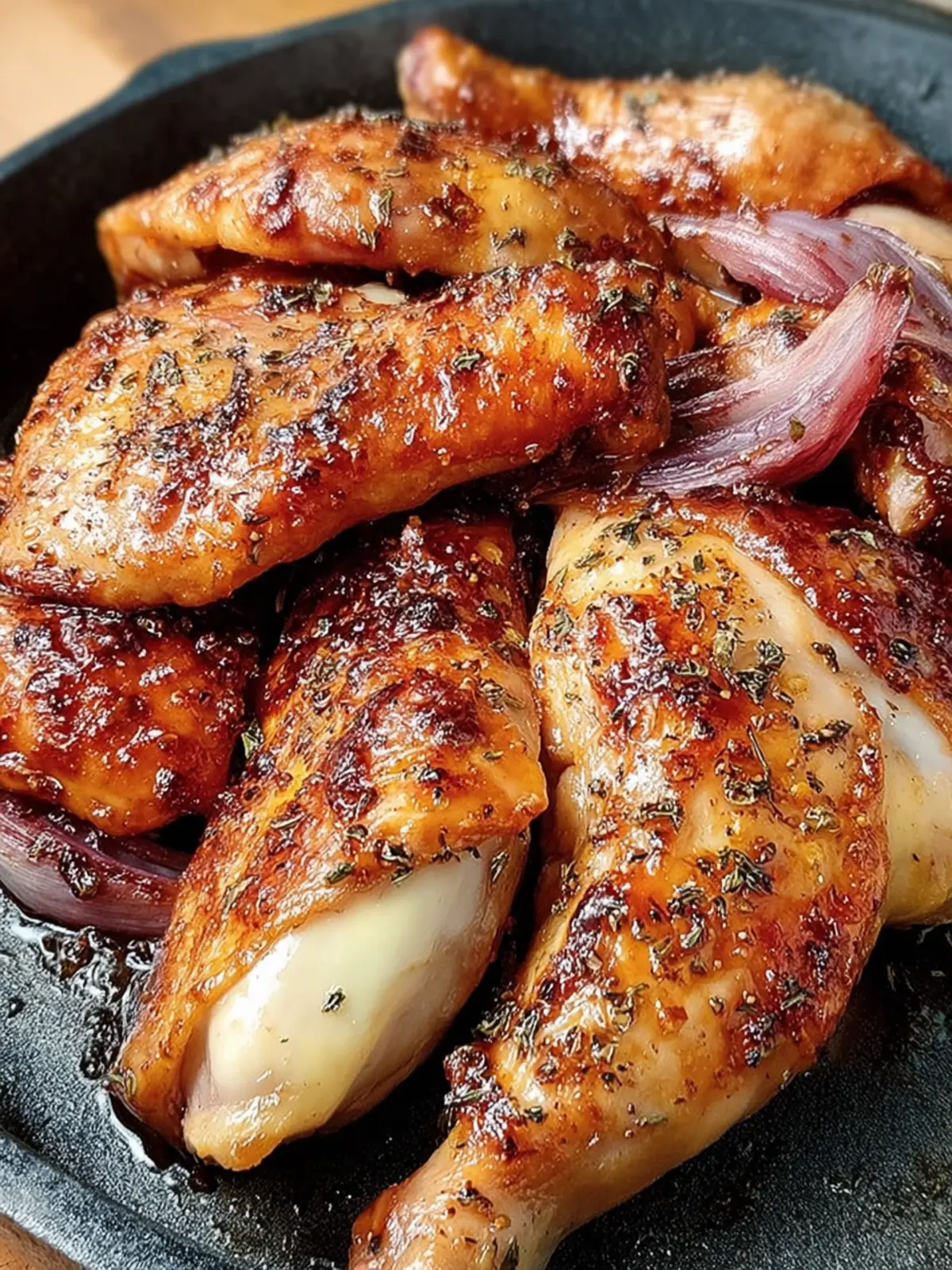 Savory Glazed Chicken Quarters Recipe First Image