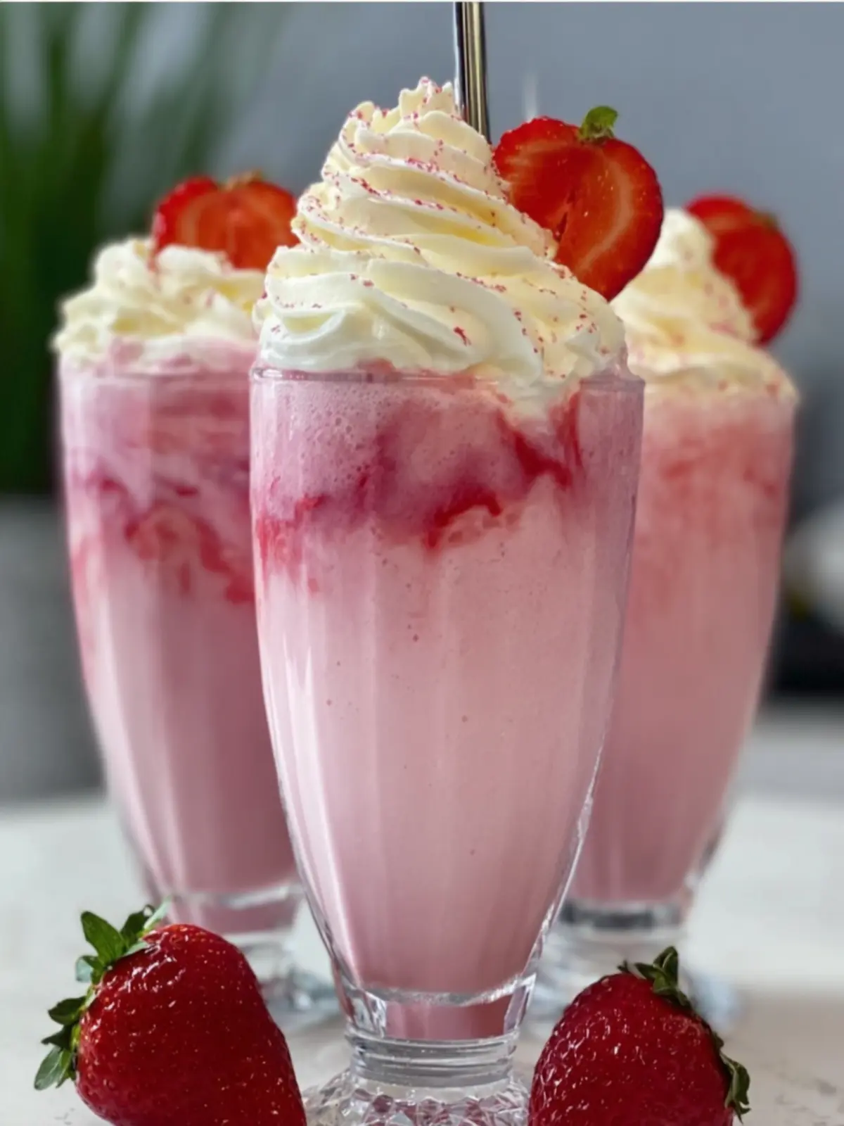 Rich Strawberry Milkshake Delight First Image