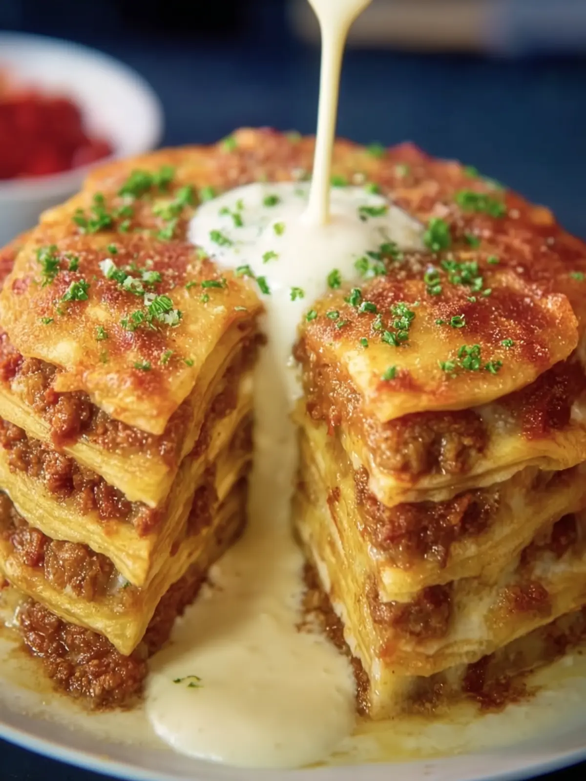 Layered Savory Crepe Lasagna First Image