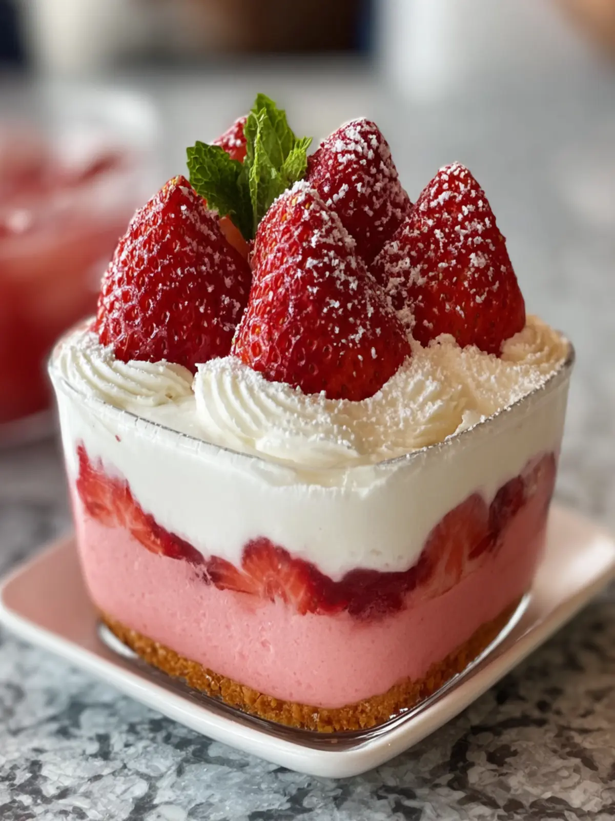 Creamy Strawberry Mousse Dessert First Image