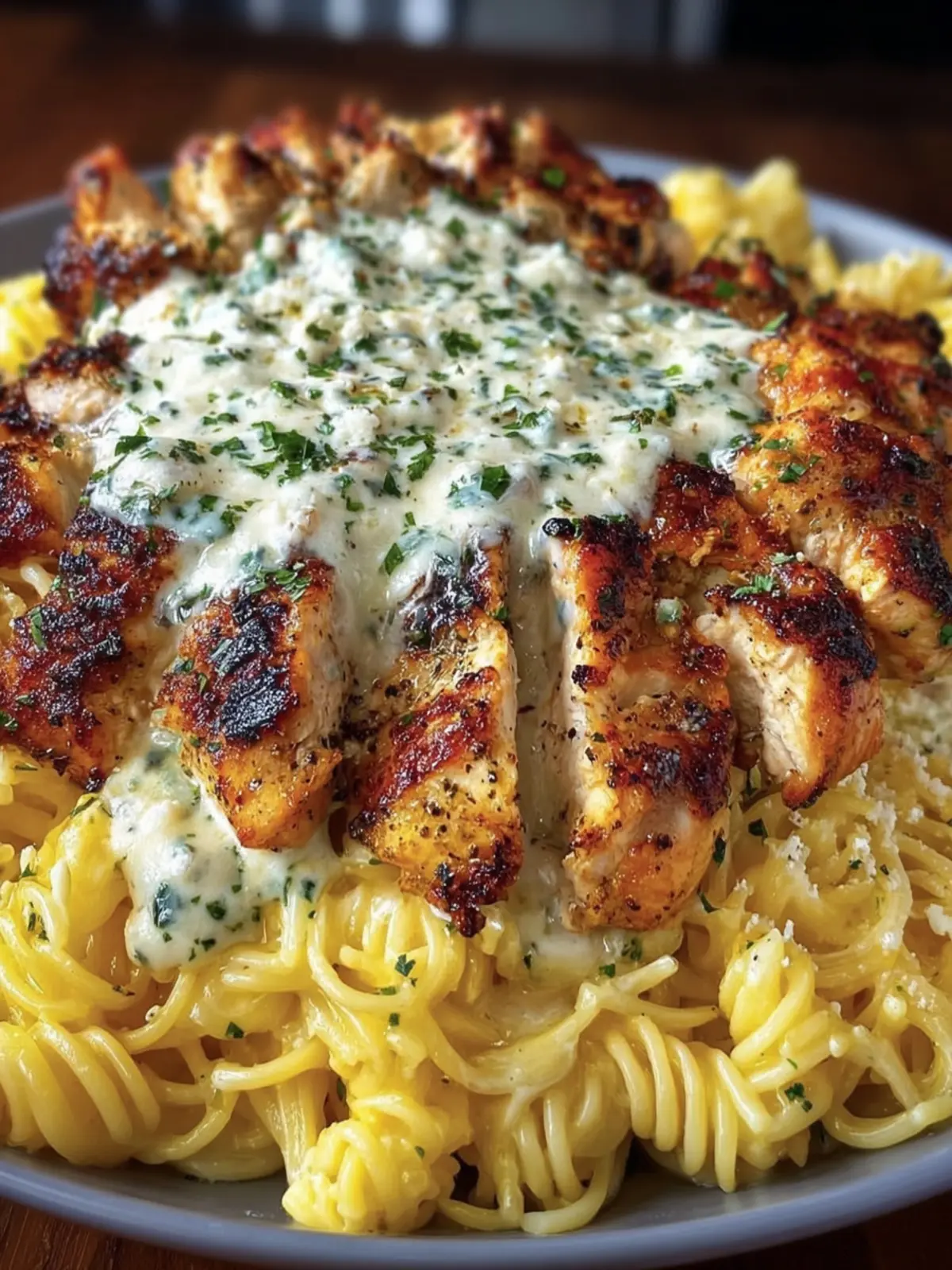 Grilled Chicken Alfredo Pasta First Image