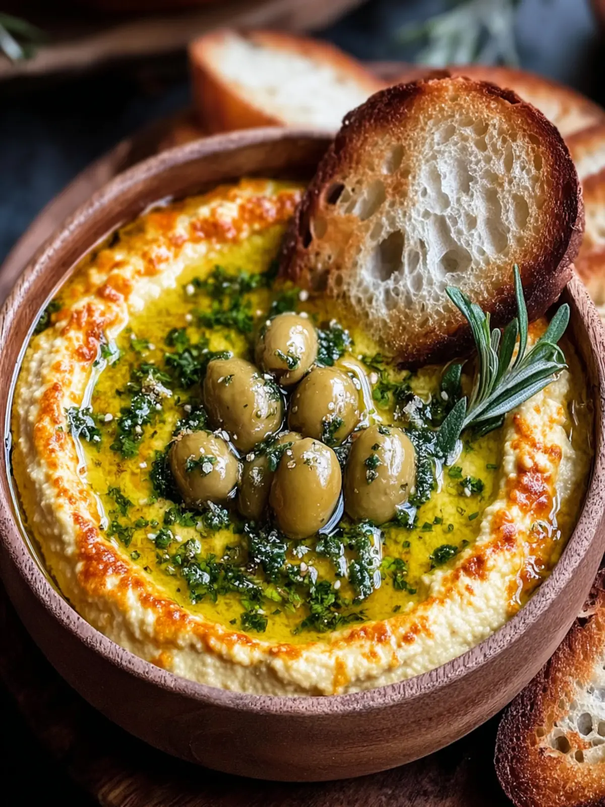 Creamy Olive Hummus Dip First Image