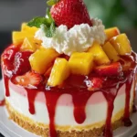 Tropical Fruit Cheesecake Dessert First Image