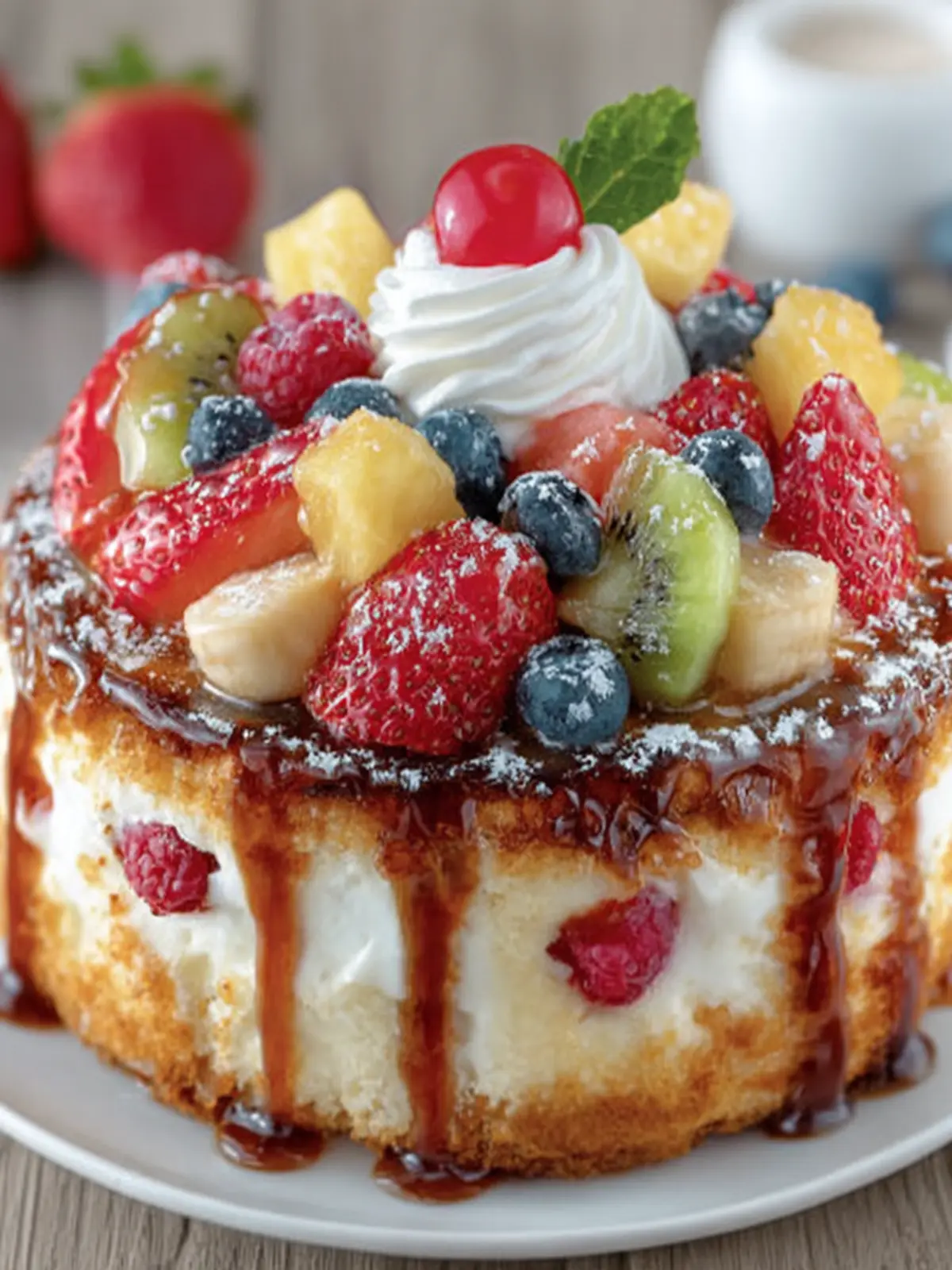 Fruit-Loaded Cream Cake Delight First Image