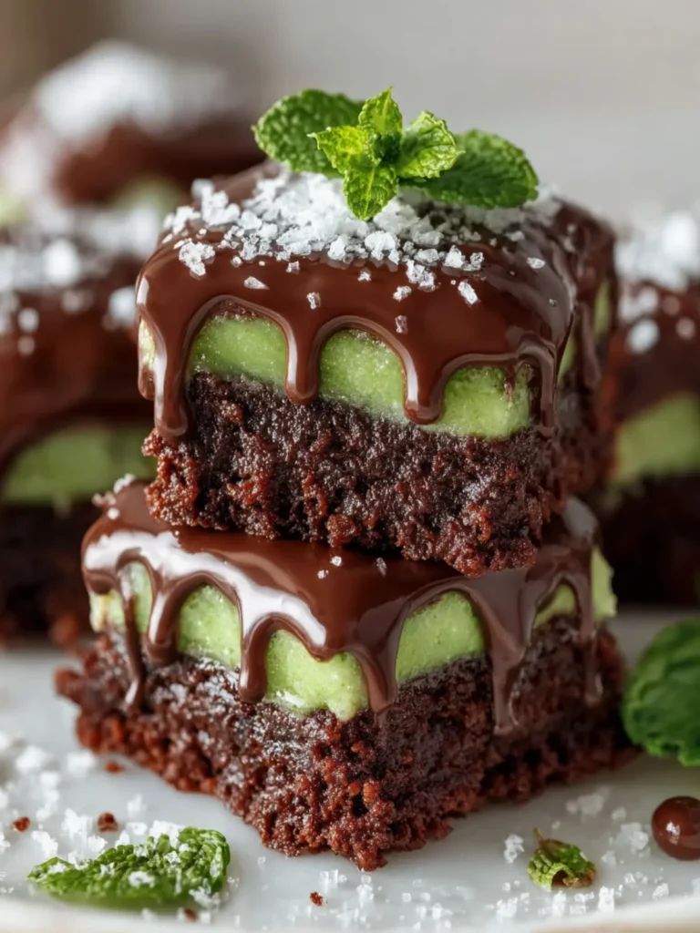 Mint Chocolate Brownie Bars First Image