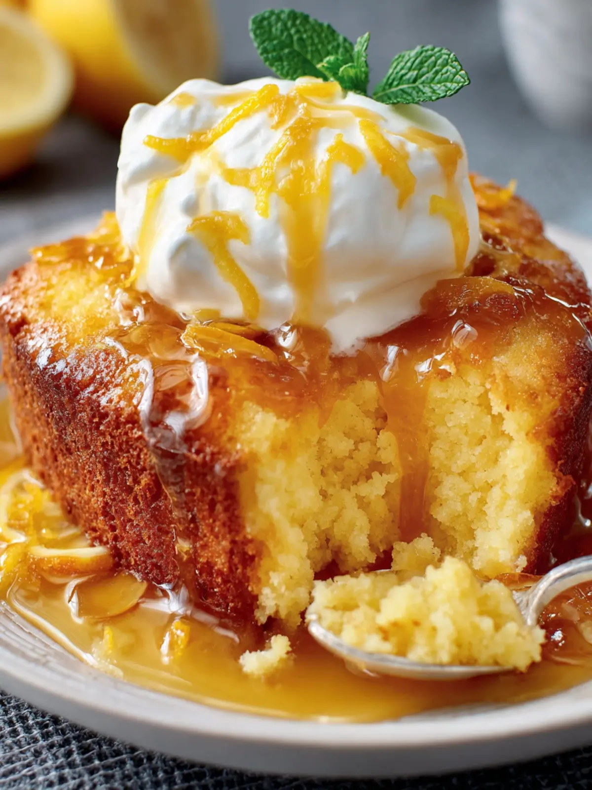 Lemon Drizzle Pudding Cake First Image