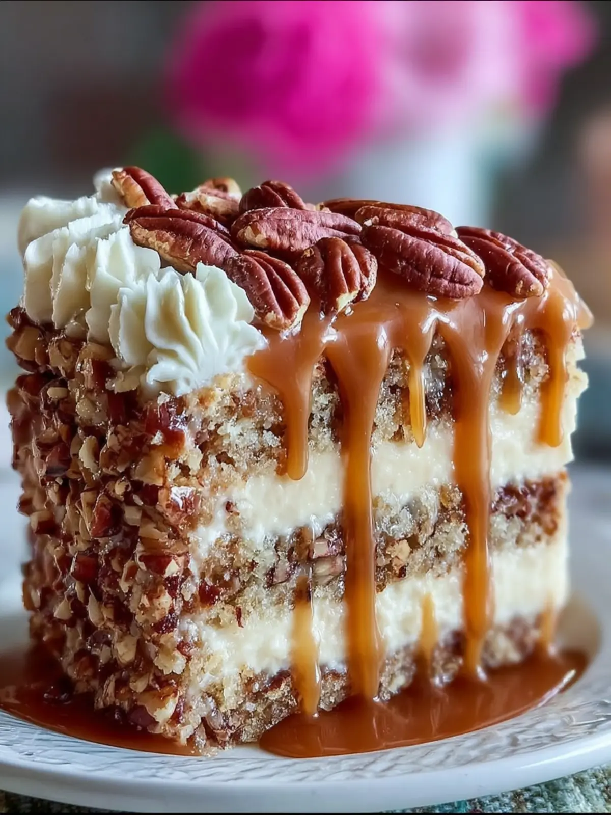 Caramel Pecan Layer Cake Recipe First Image