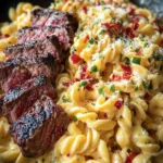 Creamy Garlic Steak Pasta First Image
