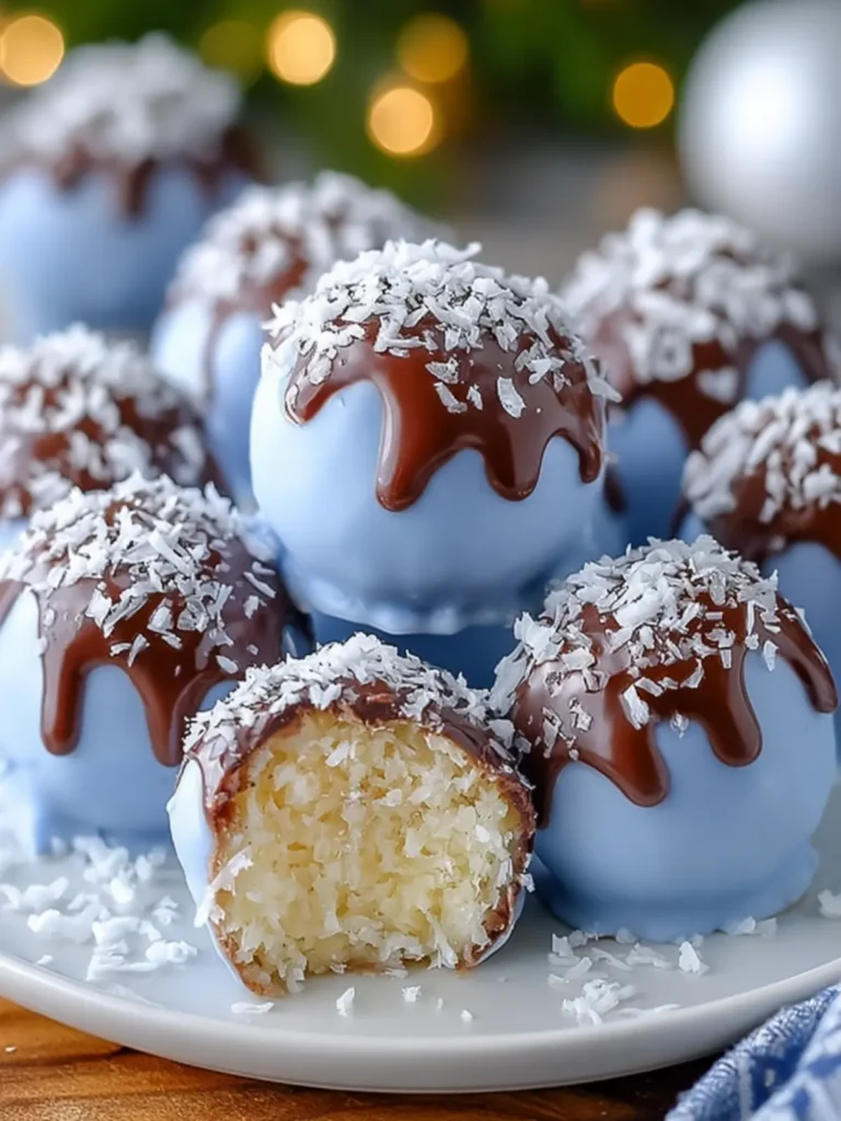 Blue Chocolate Coconut Truffles First Image