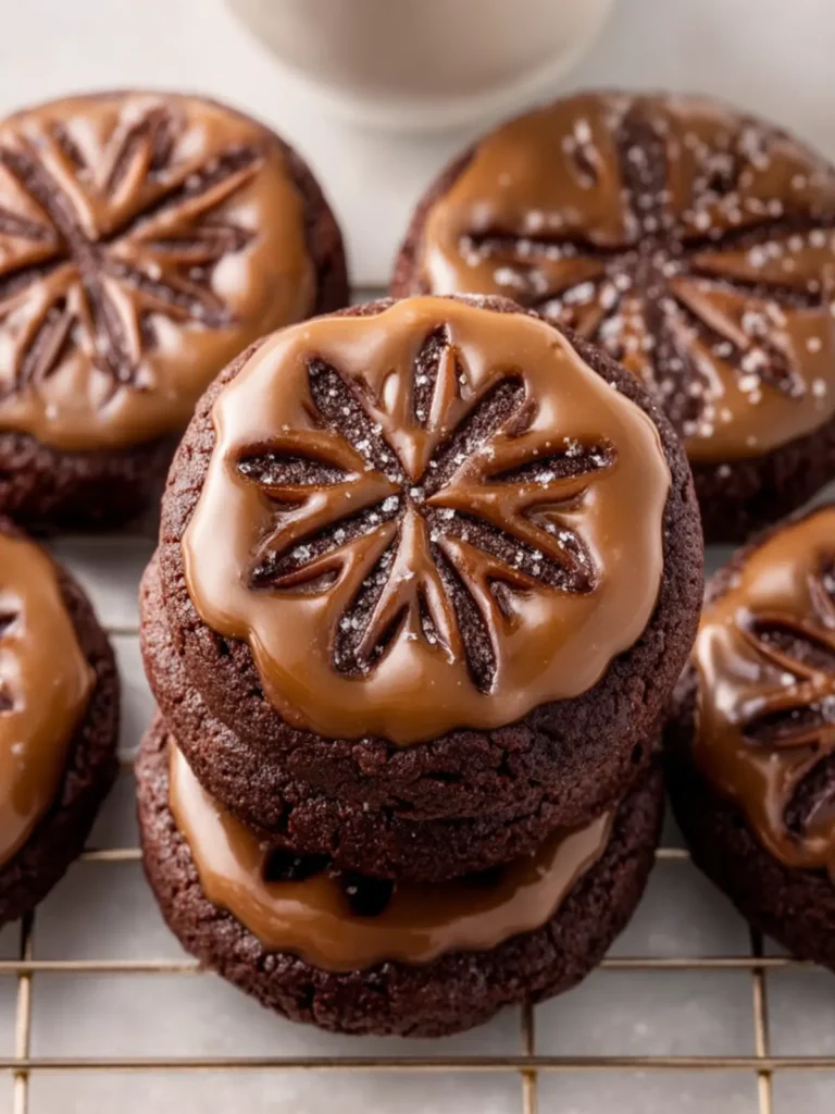Stamped Chocolate Espresso Cookies First Image