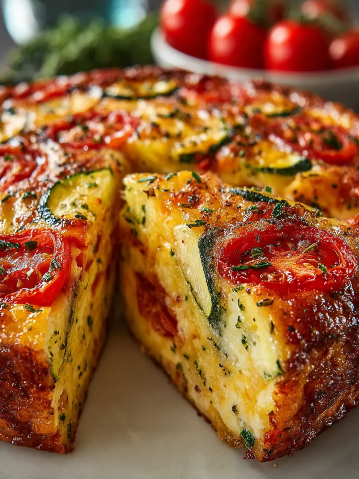 Crustless Zucchini Tomato Quiche First Image