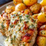 Garlic Parmesan Chicken and Potatoes First Image