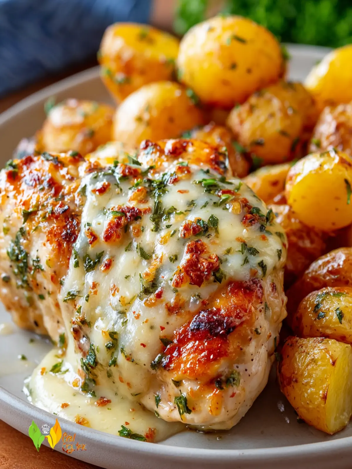 Garlic Parmesan Chicken and Potatoes First Image