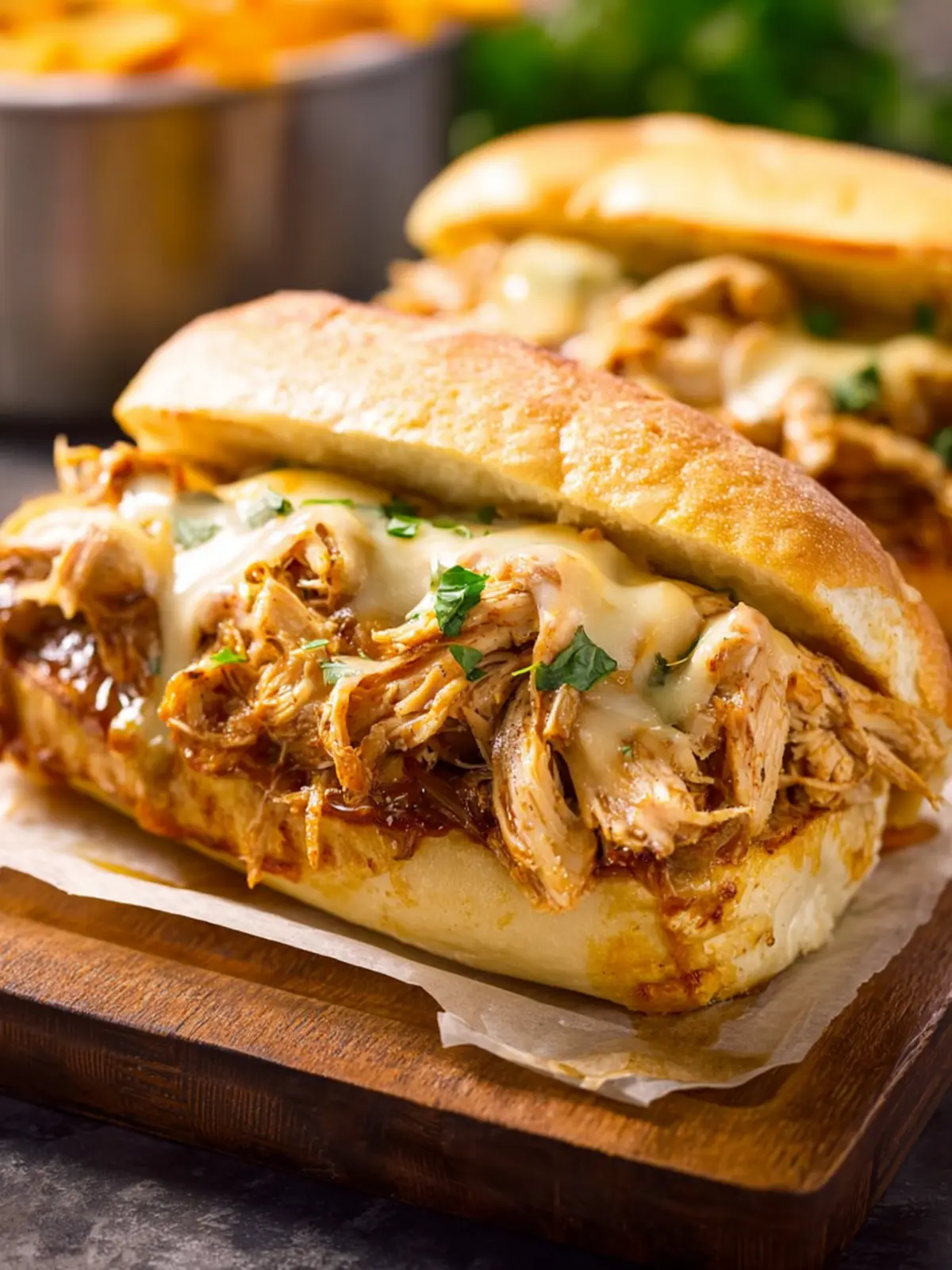 Crock Pot French Dip Chicken Sandwiches First Image