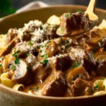 Creamy Whole30 Beef Stroganoff First Image
