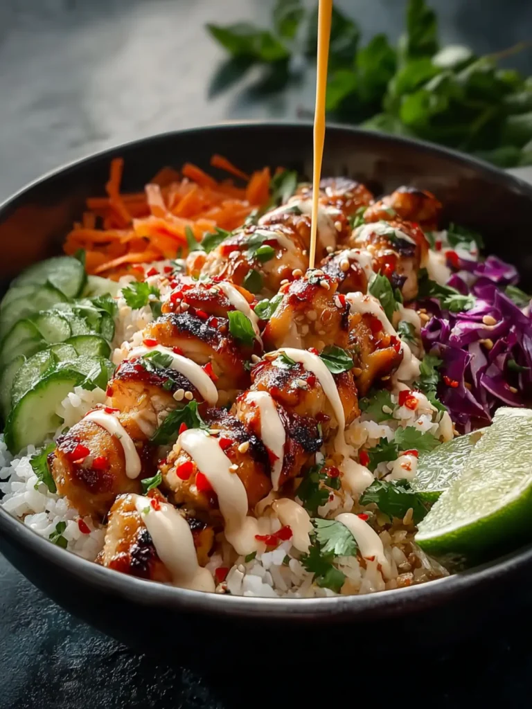 Sweet Chili Chicken Bowl with Coconut Lime Drizzle Recipe First Image