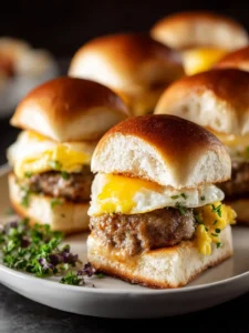 Sausage Egg and Cheese Sliders First Image