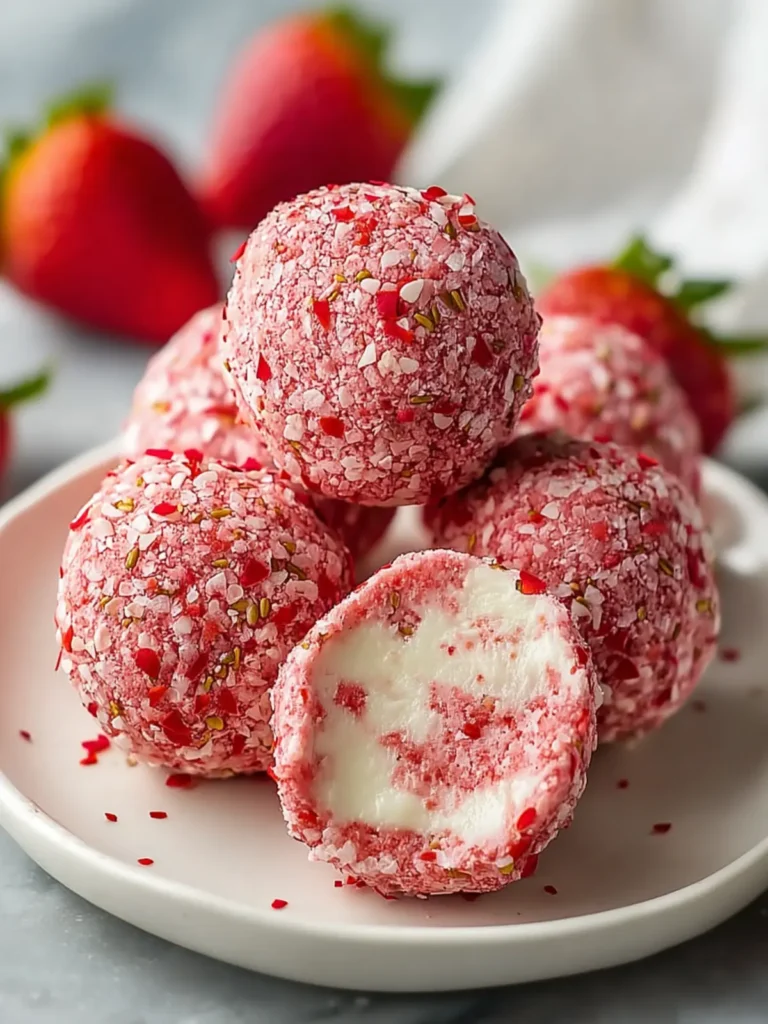 Strawberry Cheesecake Protein Balls First Image