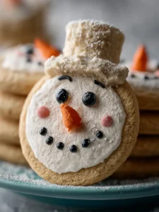 Delicious Snowman Peanut Butter Cookies Recipe for Winter Fun! First Image
