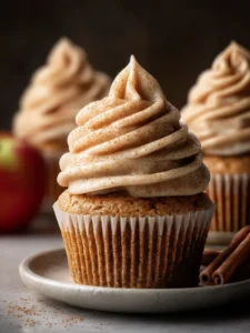 Apple Cider Cupcakes with Spiced Buttercream Frosting First Image