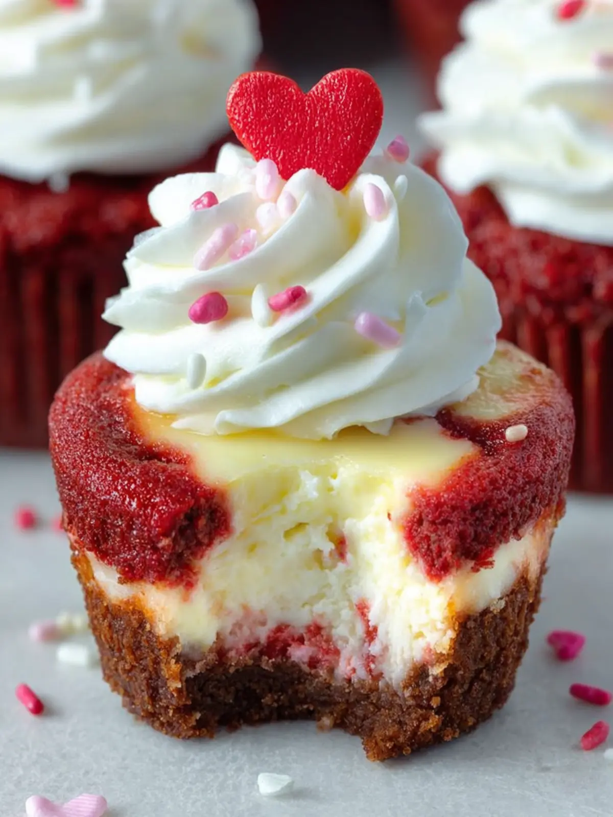 Red Velvet Cheesecake Cupcakes First Image
