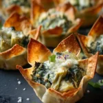 Delicious Spinach and Artichoke Wonton Cups Recipe to Try! First Image
