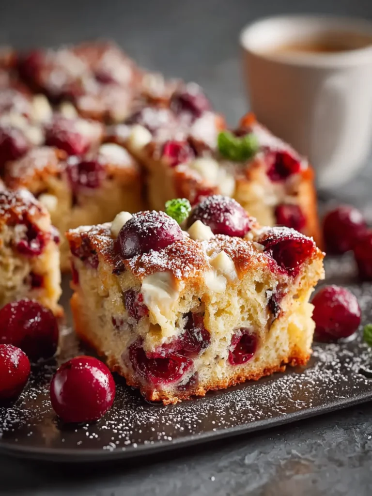 Easy Christmas Traybake Recipe with Cherries and White Chocolate First Image