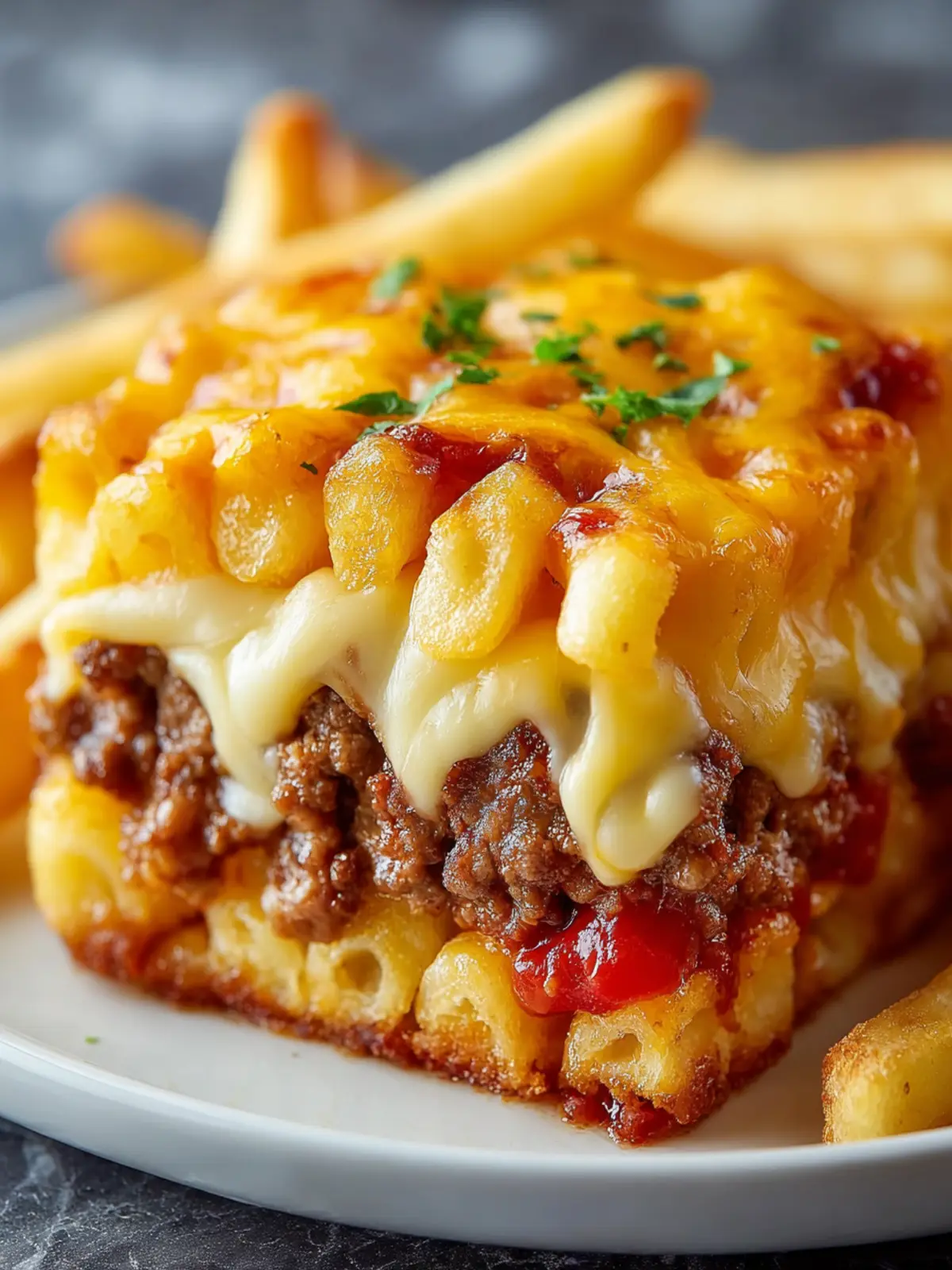Cheeseburger French Fry Bake First Image