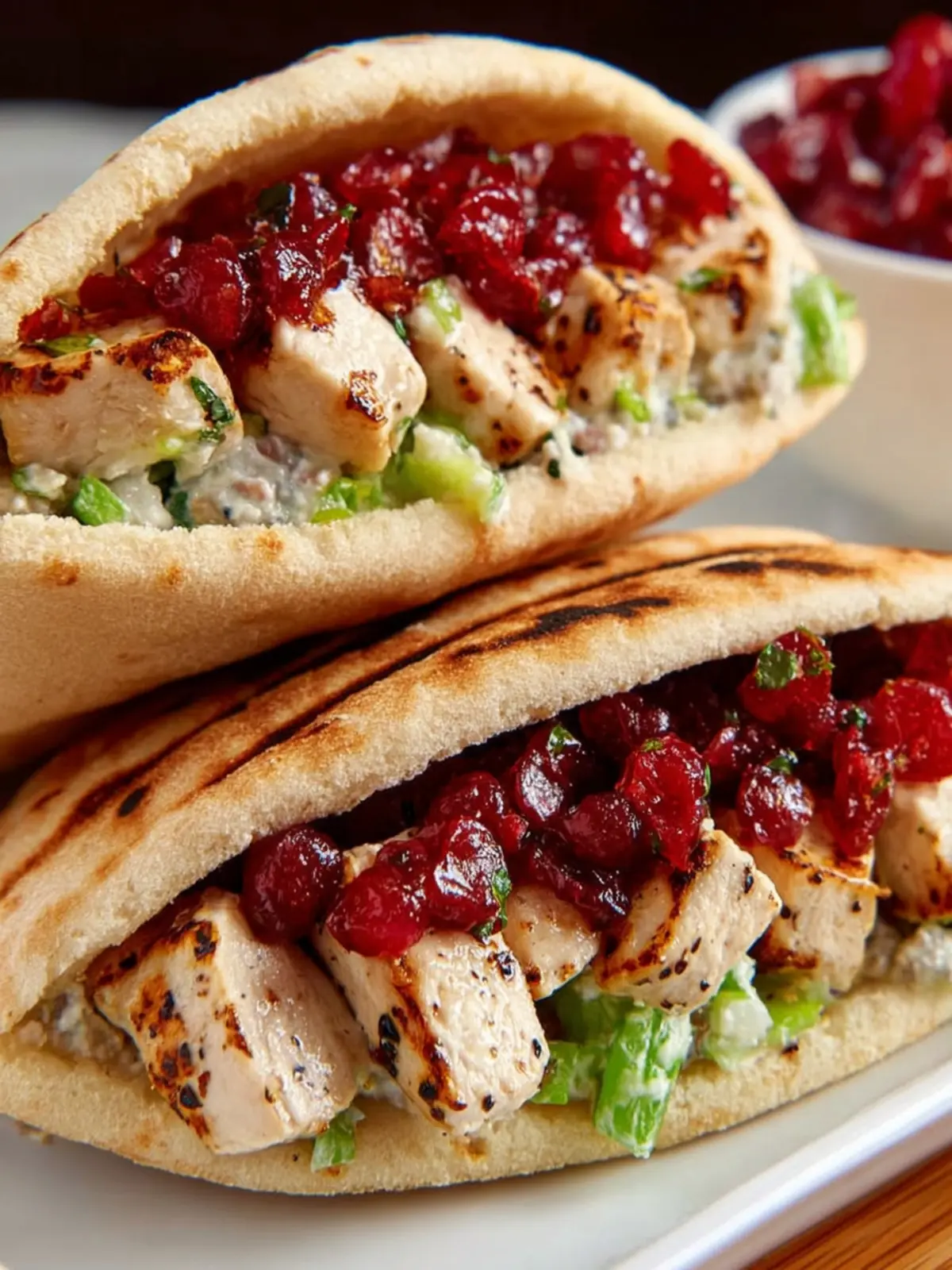 Pita Bread Turkey Sandwiches with Cranberry Salsa First Image