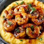 Delicious Hot Honey Shrimp with Creamy Cheddar Polenta First Image
