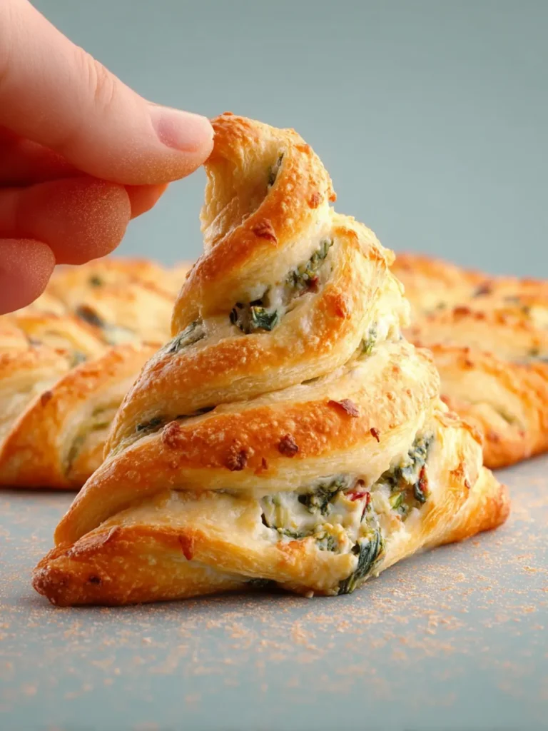 Spinach Dip Stuffed Crescent Roll Christmas Tree First Image
