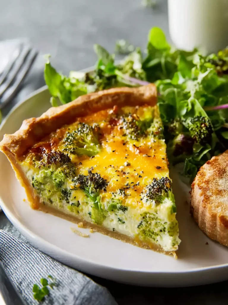 Broccoli Quiche With Cheddar First Image
