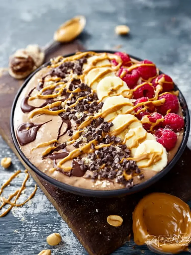 Chocolate Peanut Butter Smoothie Bowl First Image