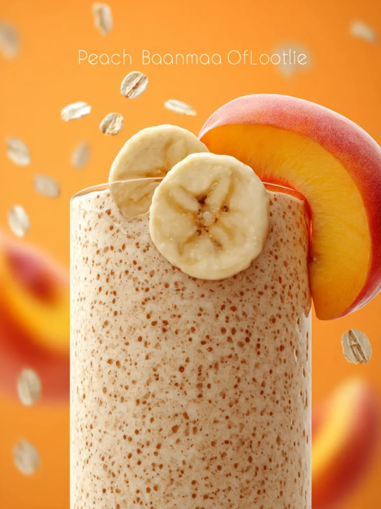 Peach-Banana Oatmeal Smoothie First Image