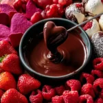 Indulge in a Stunning Valentine’s Day Chocolate Fondue Board First Image