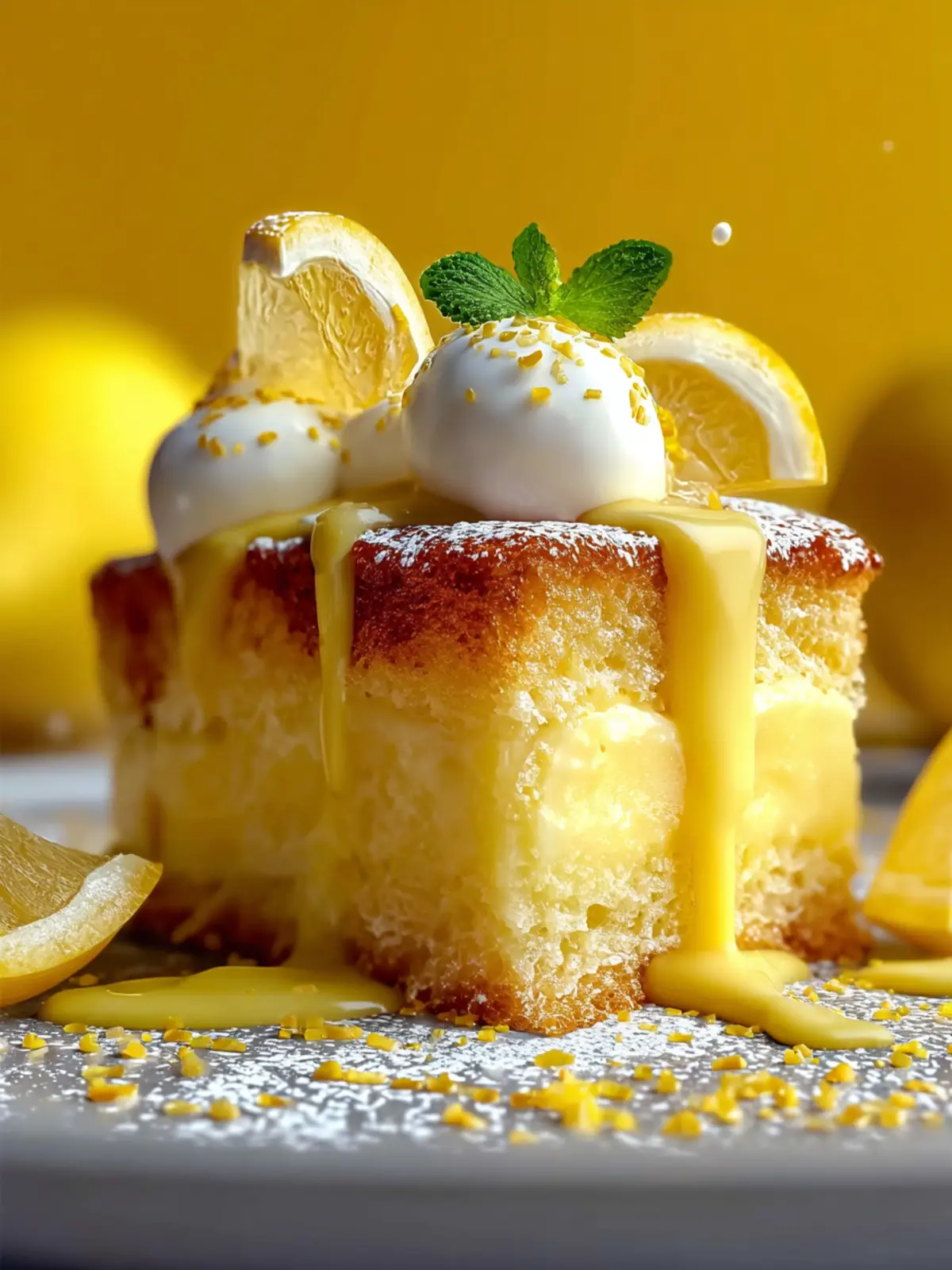 Lemon Custard Cake That Melts in Your Mouth First Image