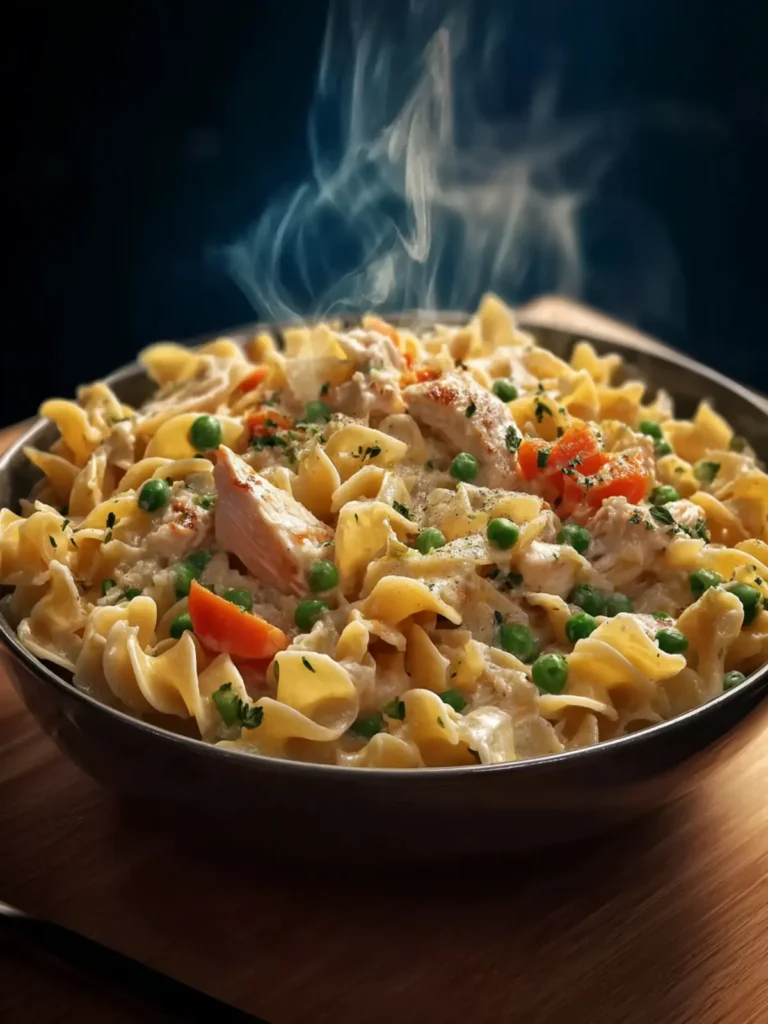 Quick Chicken Pot Pie Pasta First Image