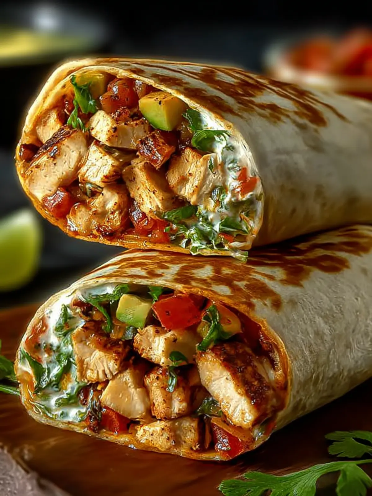 Flavorful Chipotle Ranch Chicken Burrito Recipe Delight First Image