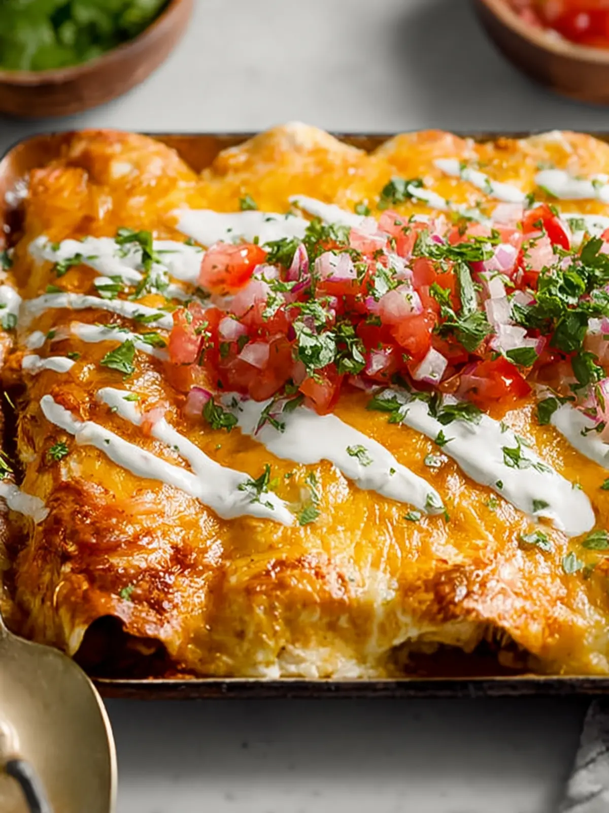 Cream Cheese Chicken Enchiladas First Image