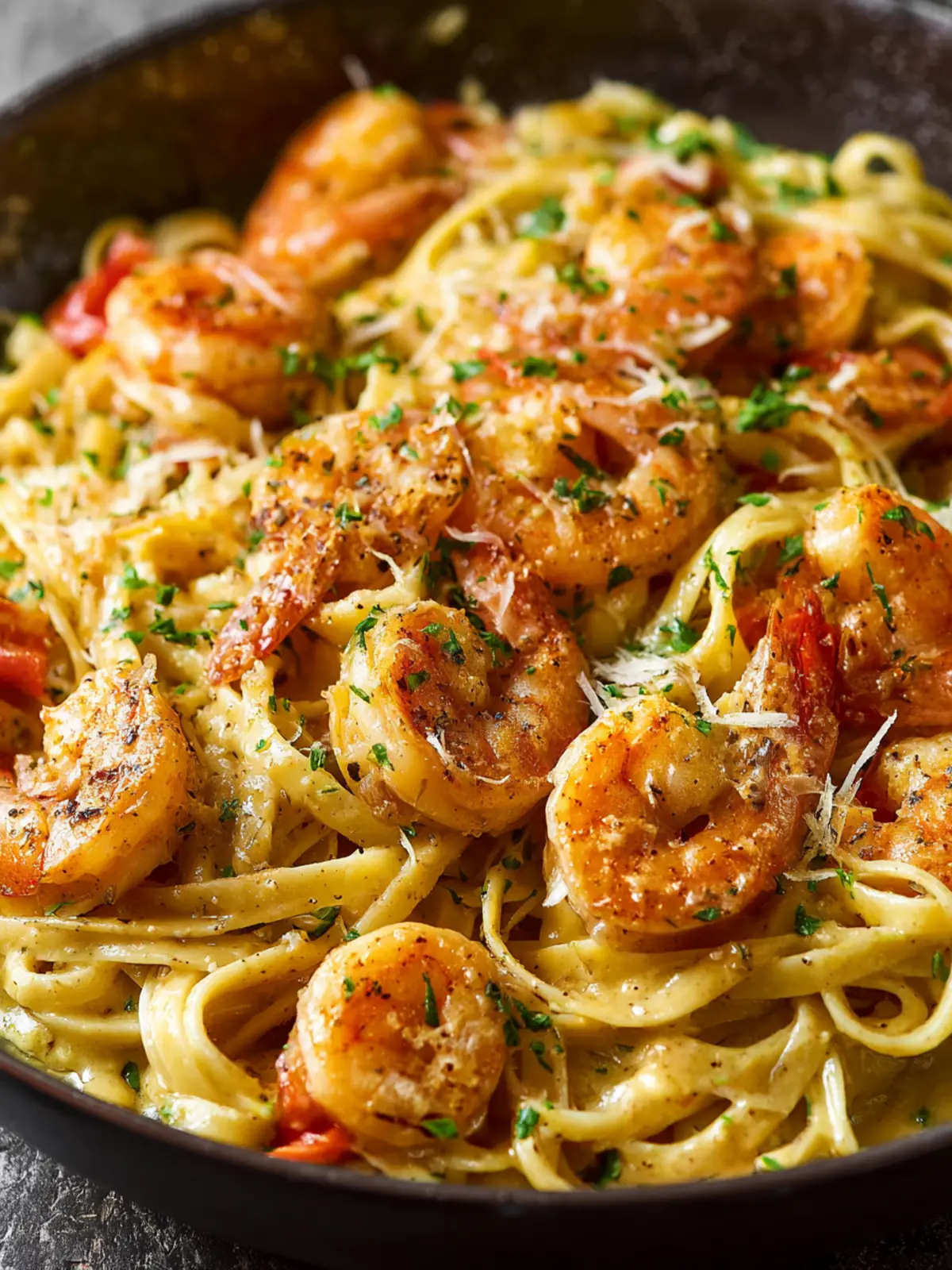 Creamy Garlic Shrimp Pasta First Image