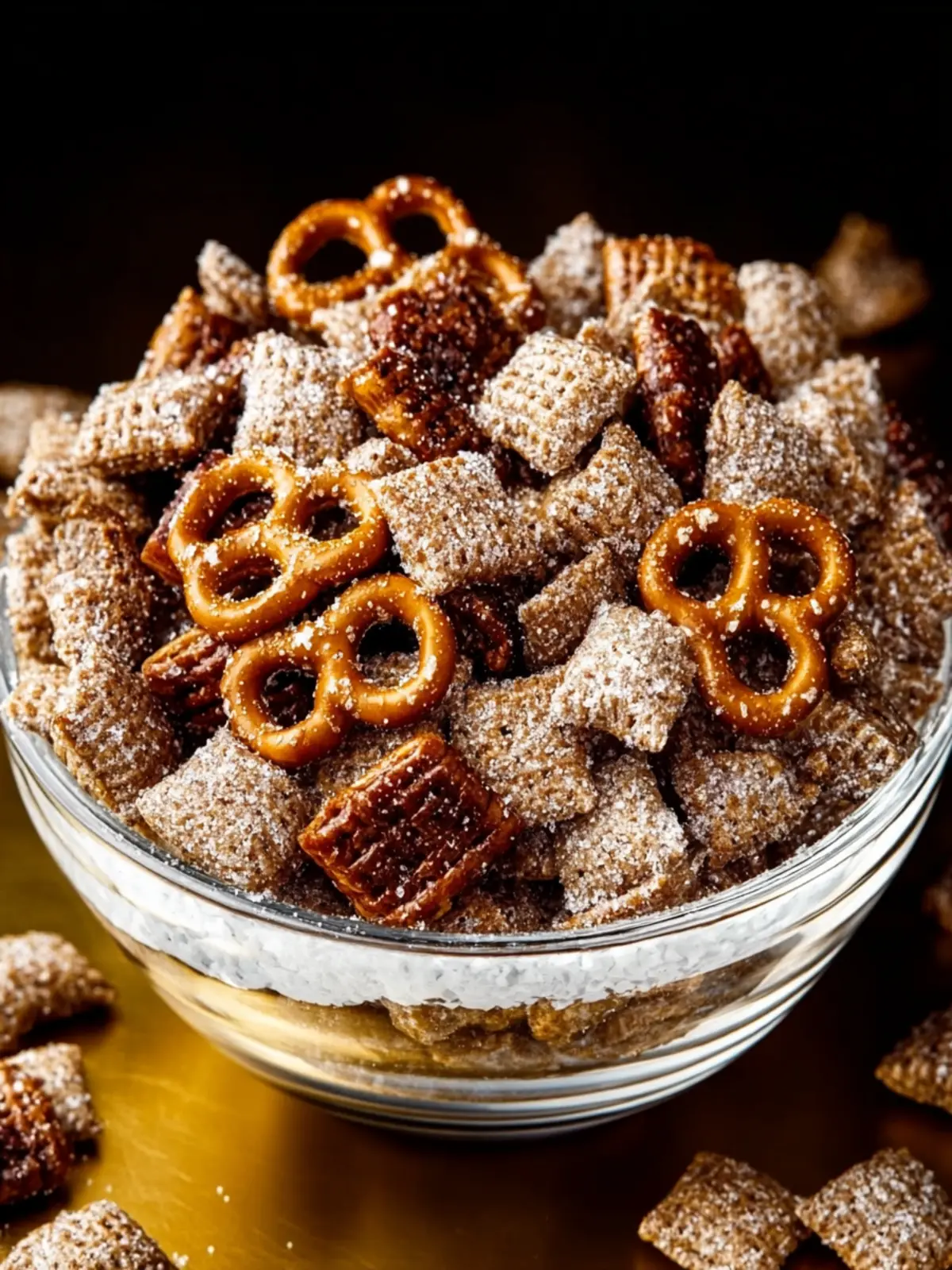 Salted Caramel Pretzel Puppy Chow First Image