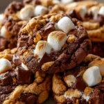 Chocolate Peanut Butter Marshmallow Cookies First Image