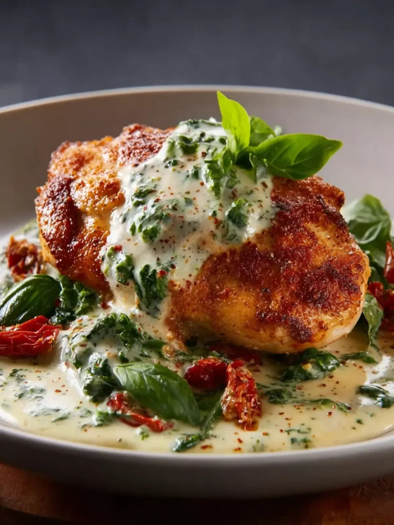 Chicken in Basil Cream Sauce First Image