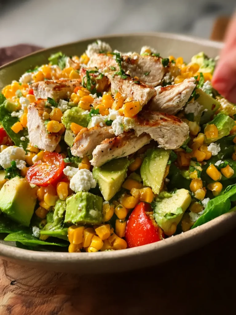 High-Protein Avocado, Chicken And Corn Salad First Image