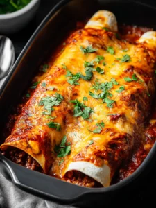 Irresistible Cheesy Ground Beef Enchiladas Recipe First Image