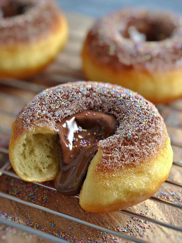 Nutella Filled Baked Donuts First Image