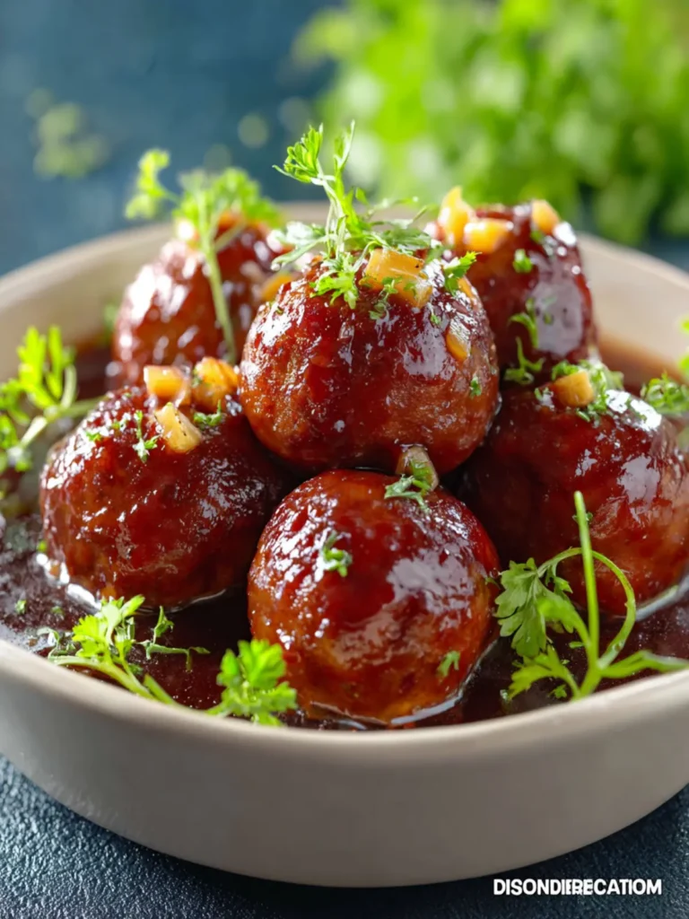Sticky Honey Garlic Meatballs First Image