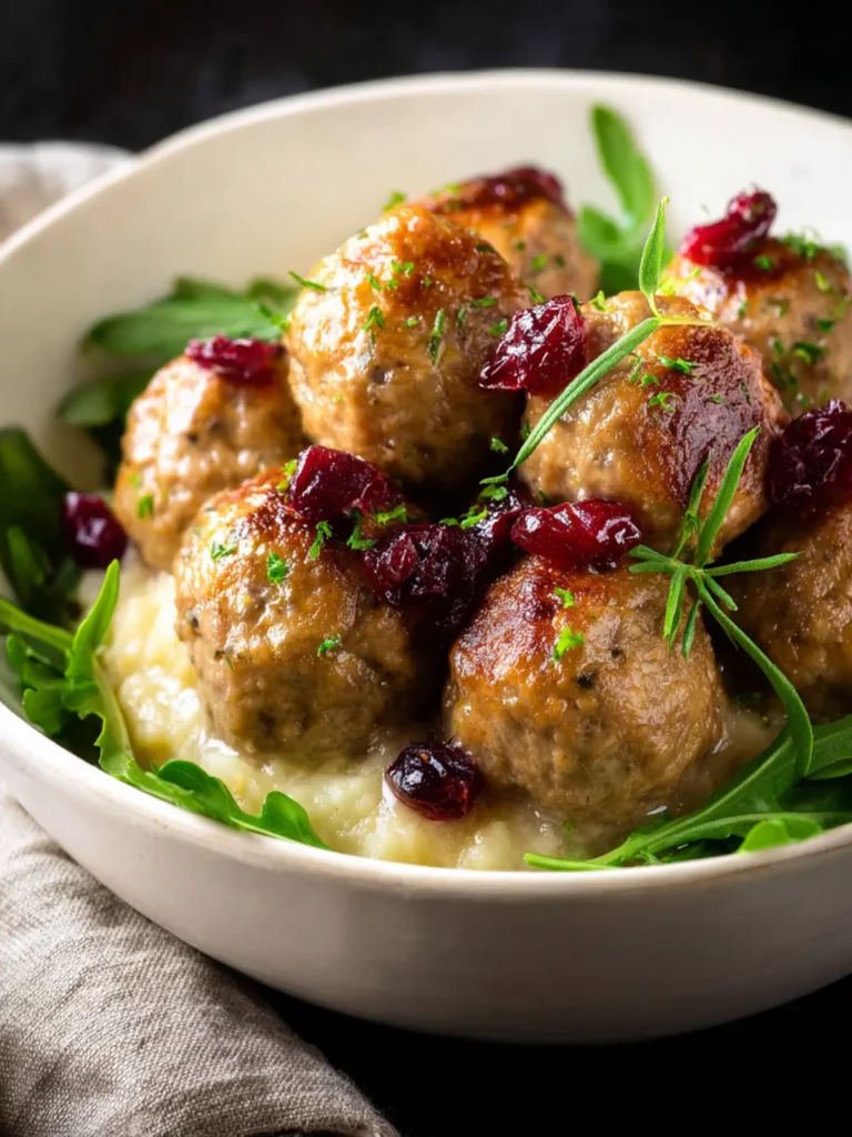 Turkey and Stuffing Meatballs First Image