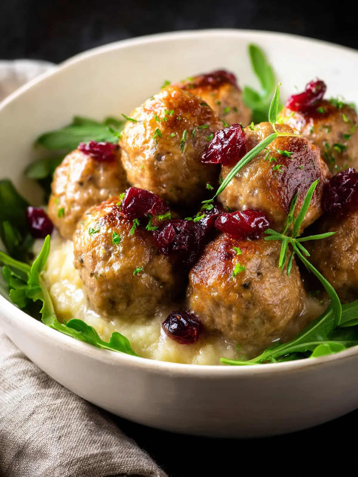 Turkey and Stuffing Meatballs First Image