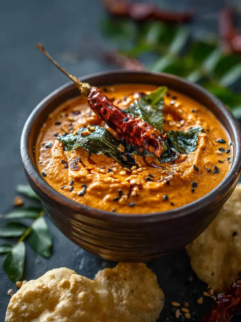 Andhra Style Peanut Chutney Recipe (Palli Chutney) First Image